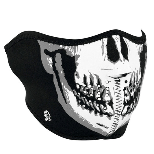 ZanHeadgear Half face neoprene mask, Skull Face