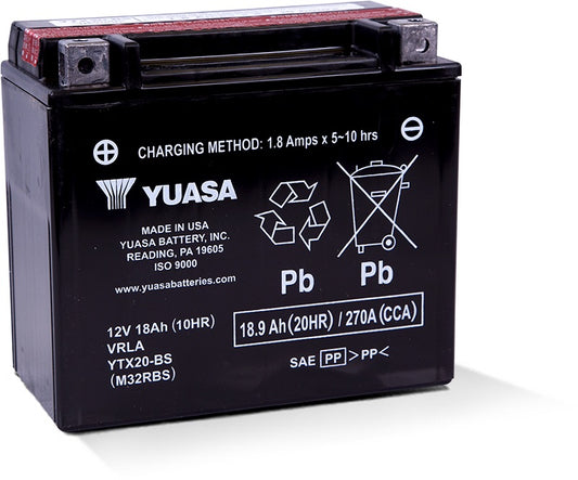 Yuasa MF VRLA Battery YTX20-BS (CP) 12V