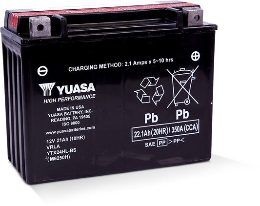 Yuasa High Performance MF VRLA Battery YTX24HL-BS (CP) 12V 