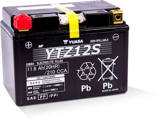Yuasa High Performance MF VRLA Battery YTZ12S (WC) 12V 