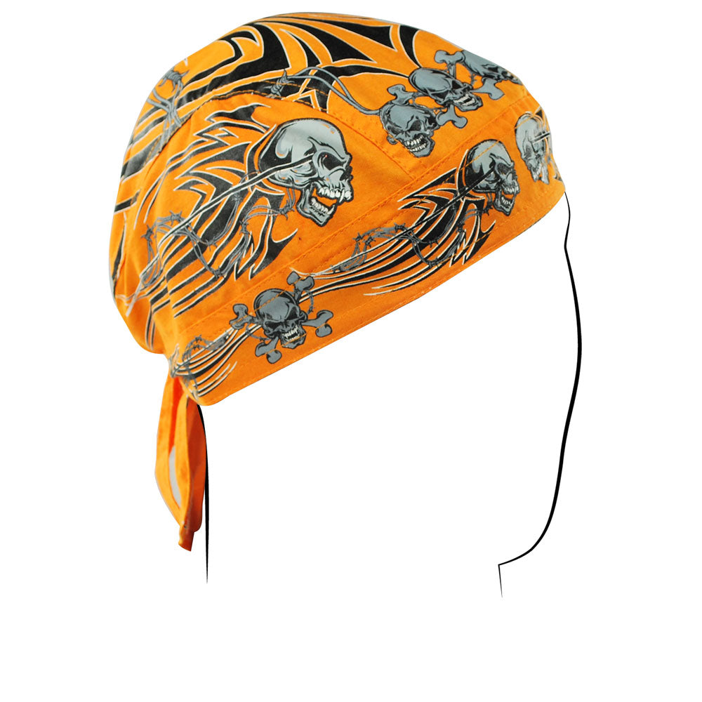 Flydanna päähine Orange Tribal Skull