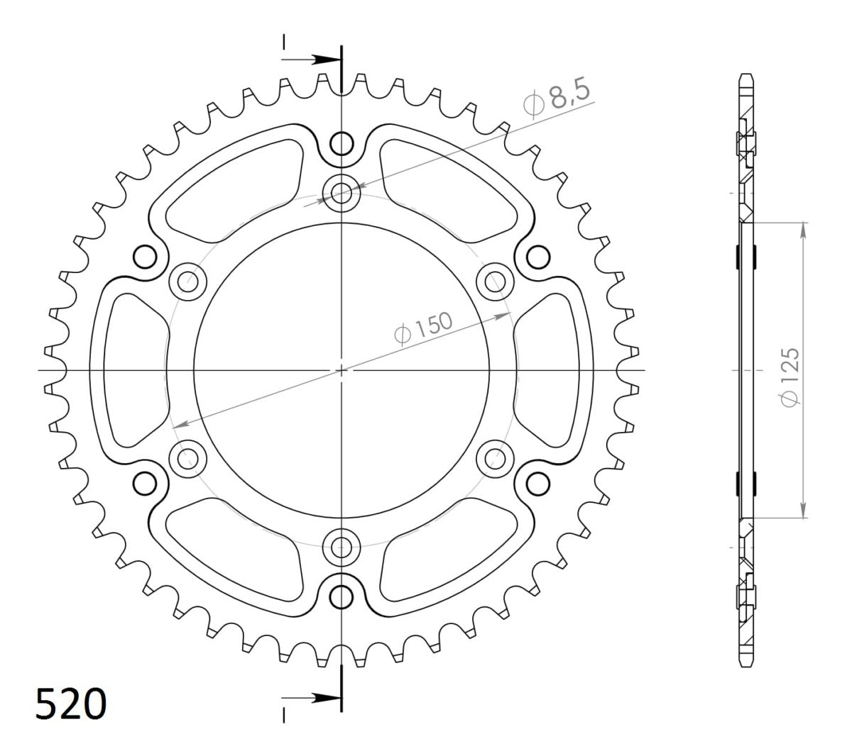 Supersprox Stealth takaratas Silver 990-RST-48-8