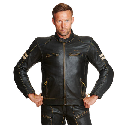 Sweep Highway nahkatakki, musta/beige