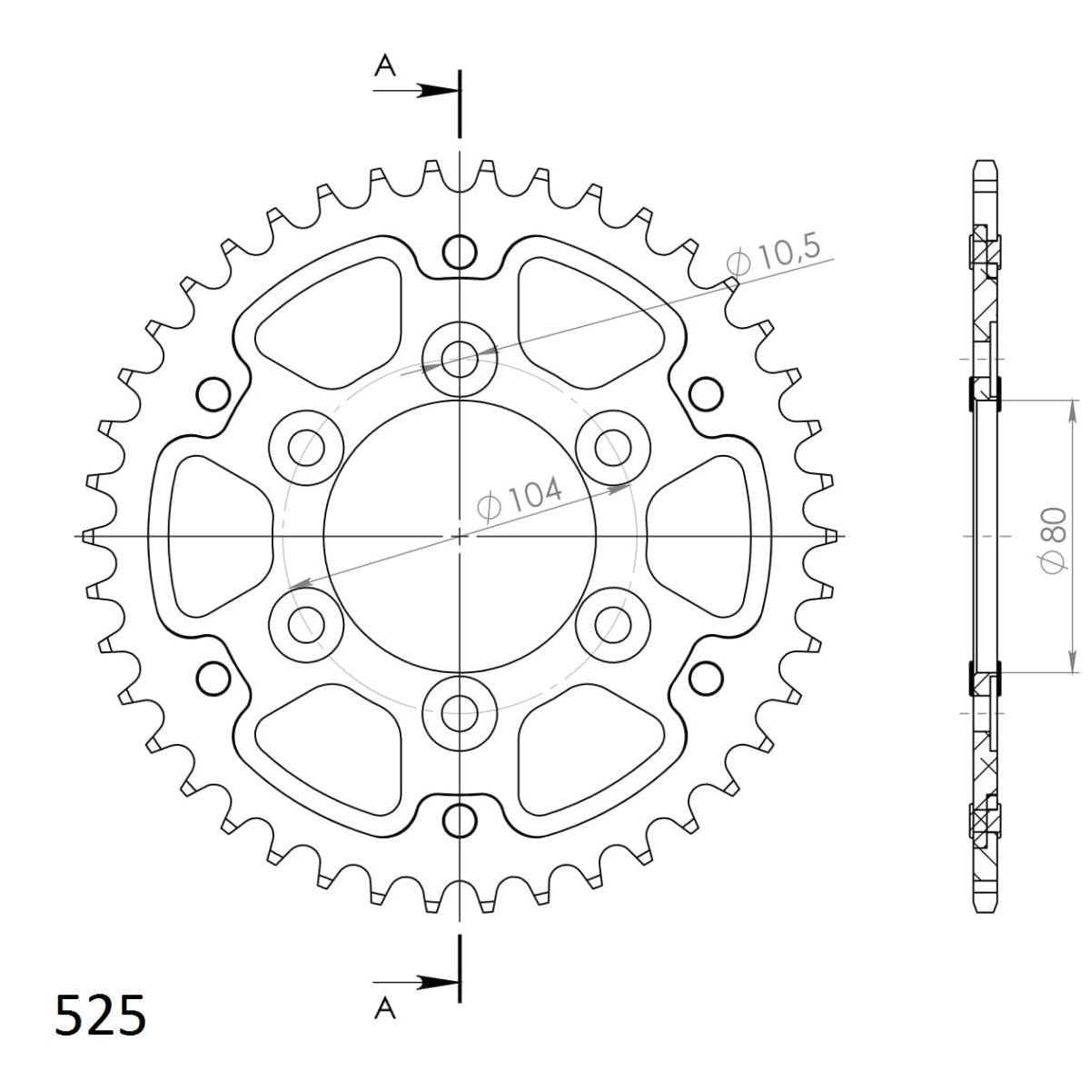 Supersprox Stealth takaratas Silver 1489-RST-42-8