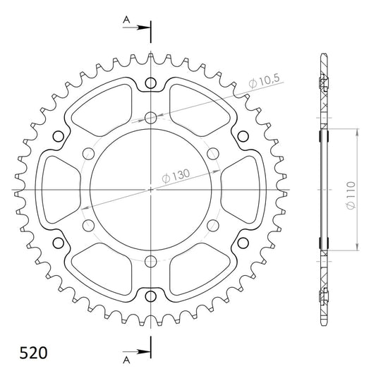 Supersprox Stealth takaratas Black 486-RST-47-0