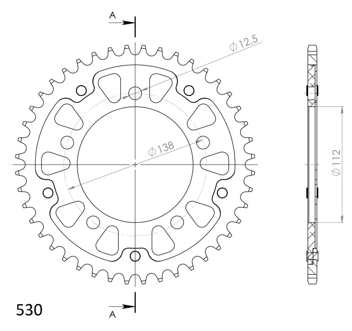 Supersprox Stealth takaratas Black 302-RST-44-0