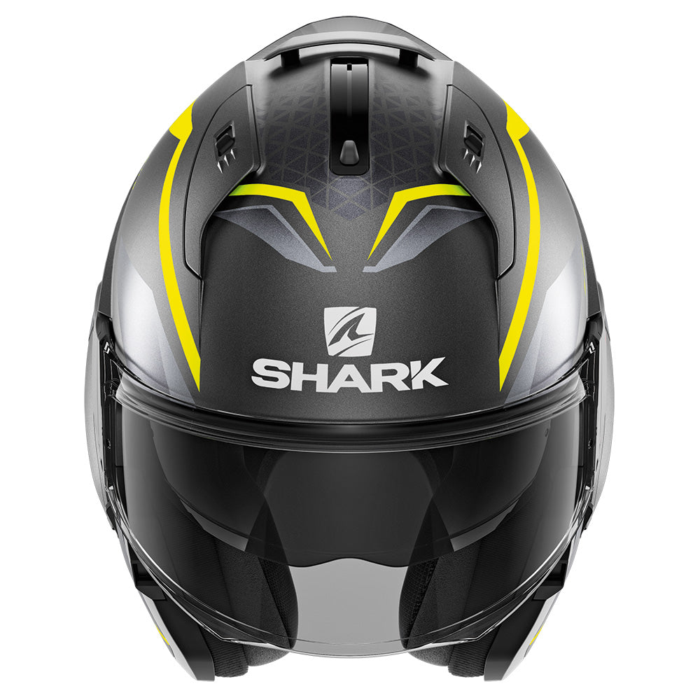 Shark EVO ES Yari Matt Anthracite/Yellow/Silver