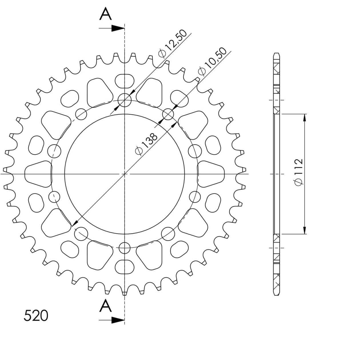 Supersprox Alu takaratas HO/YA Black 43