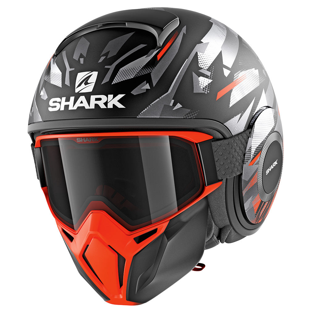 Shark Street Drak Kanhji, Matt Black/Orange/Silver