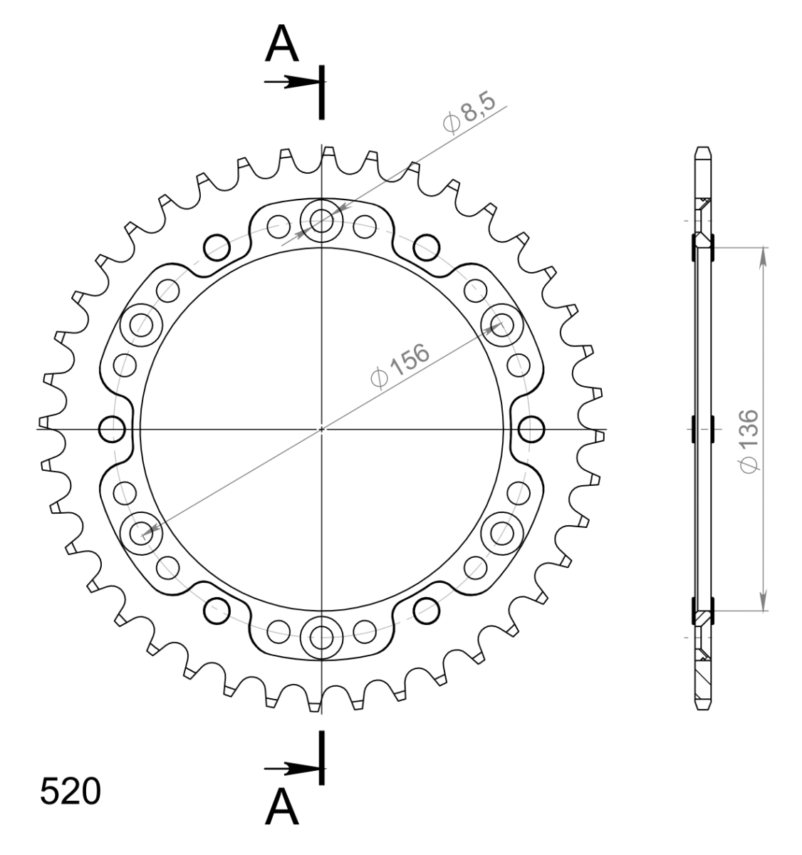 Supersprox Stealth takaratas Black 1512-RST-40-0