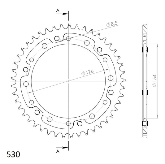 Supersprox Stealth takaratas Silver 1340-RST-45-8