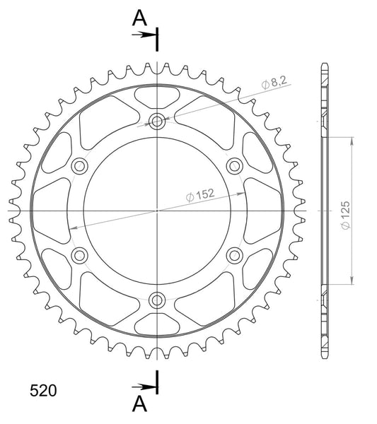 Supersprox takaratas Steel RFE-8000:48