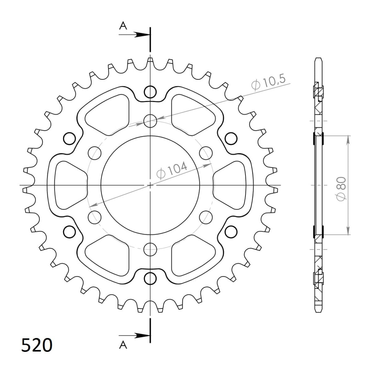 Supersprox Stealth takaratas Silver 478-RST-39-8