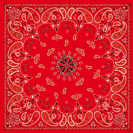 Bandanna puuvilla huivi punainen kashmir