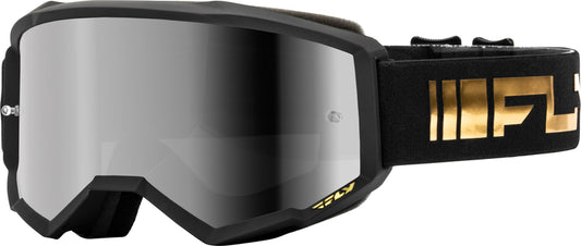 FLY Racing  Zone goggle, black/gold, silver lens