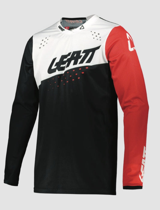 Leatt Jersey Moto 4.5 Lite, musta/valkoinen