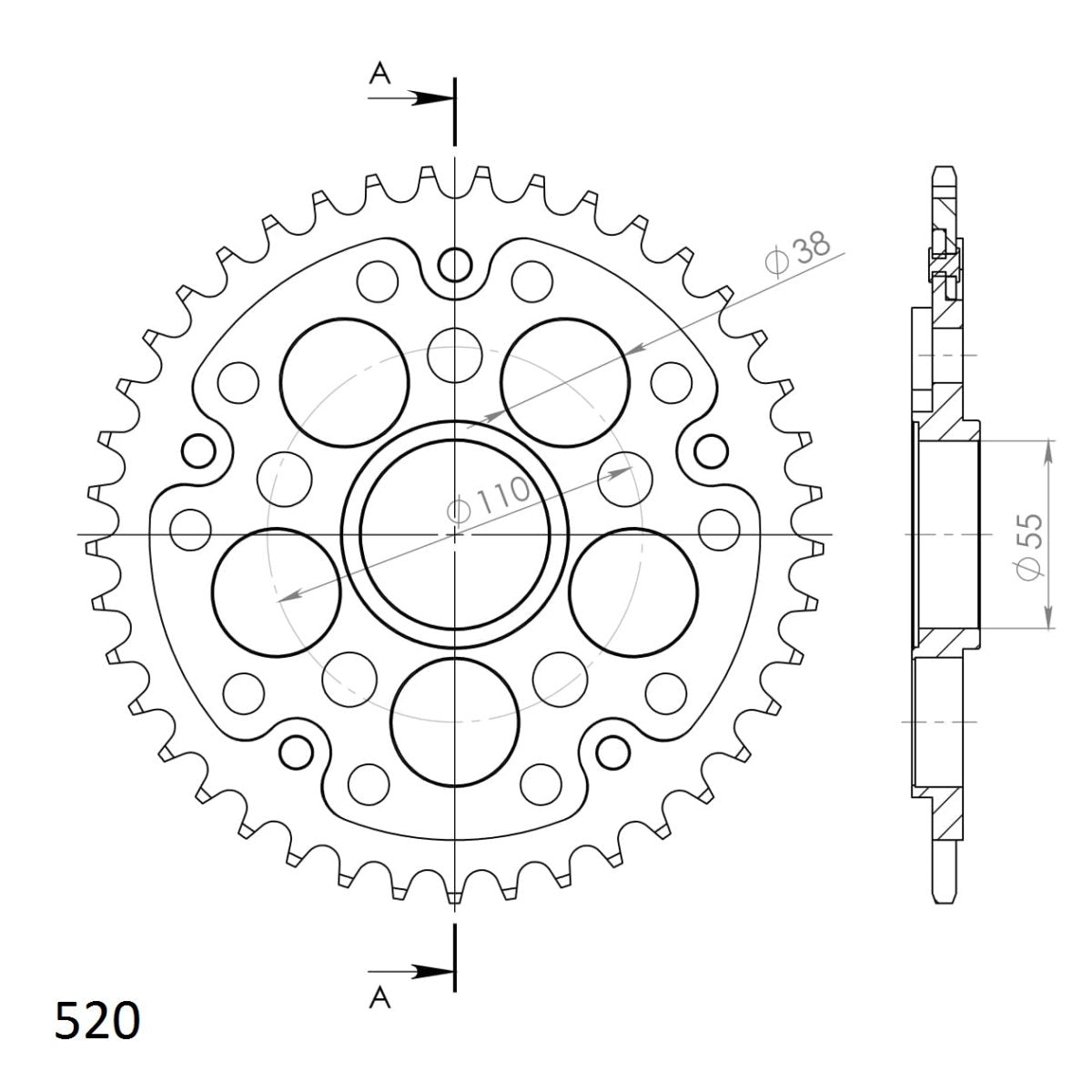 Supersprox Stealth takaratas Silver 733-RST-41-8