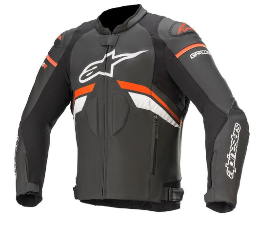 Alpinestars GP Plus R v3 nahkatakki, musta/pun. fluo.