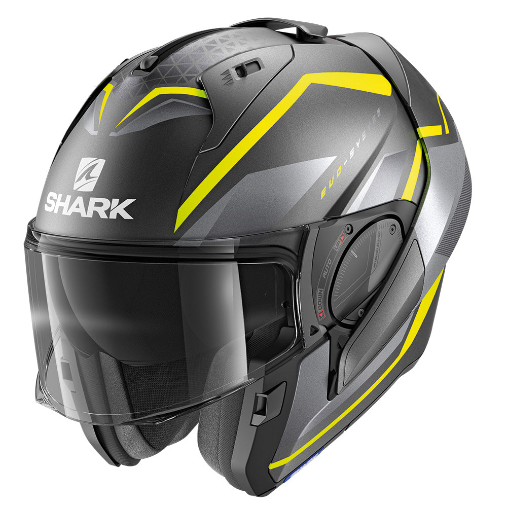 Shark EVO ES Yari Matt Anthracite/Yellow/Silver