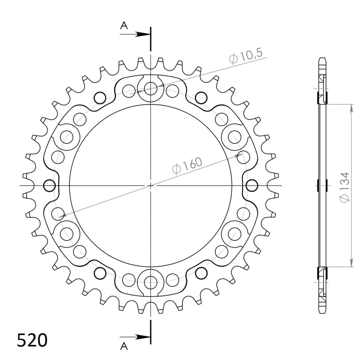 Supersprox Stealth takaratas Black 1308-RST-40-0