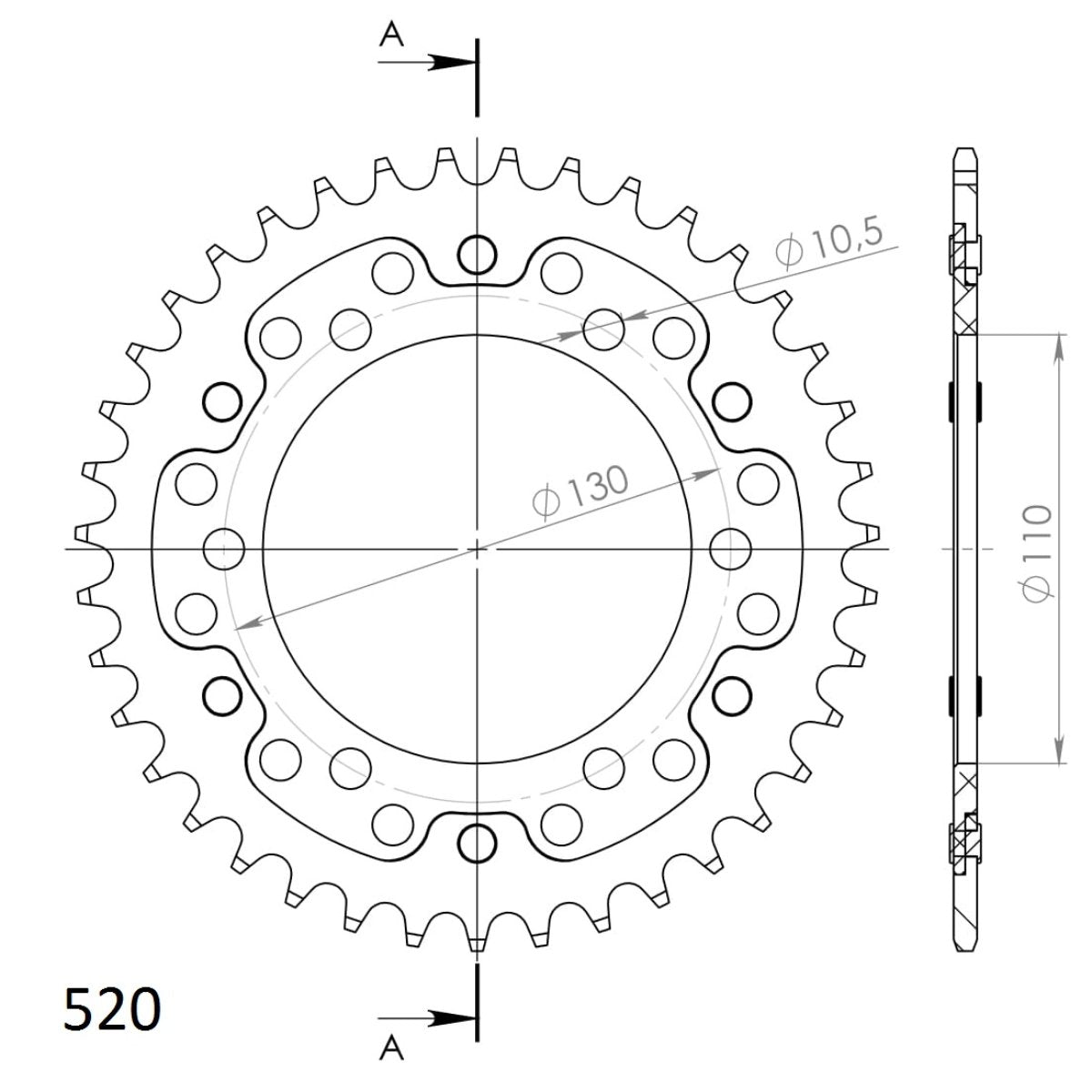 Supersprox Stealth takaratas Silver 486-RST-37-8