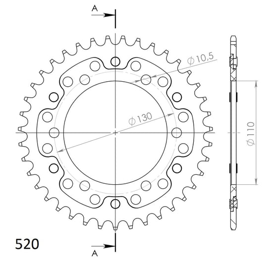 Supersprox Stealth takaratas Silver 486-RST-37-8