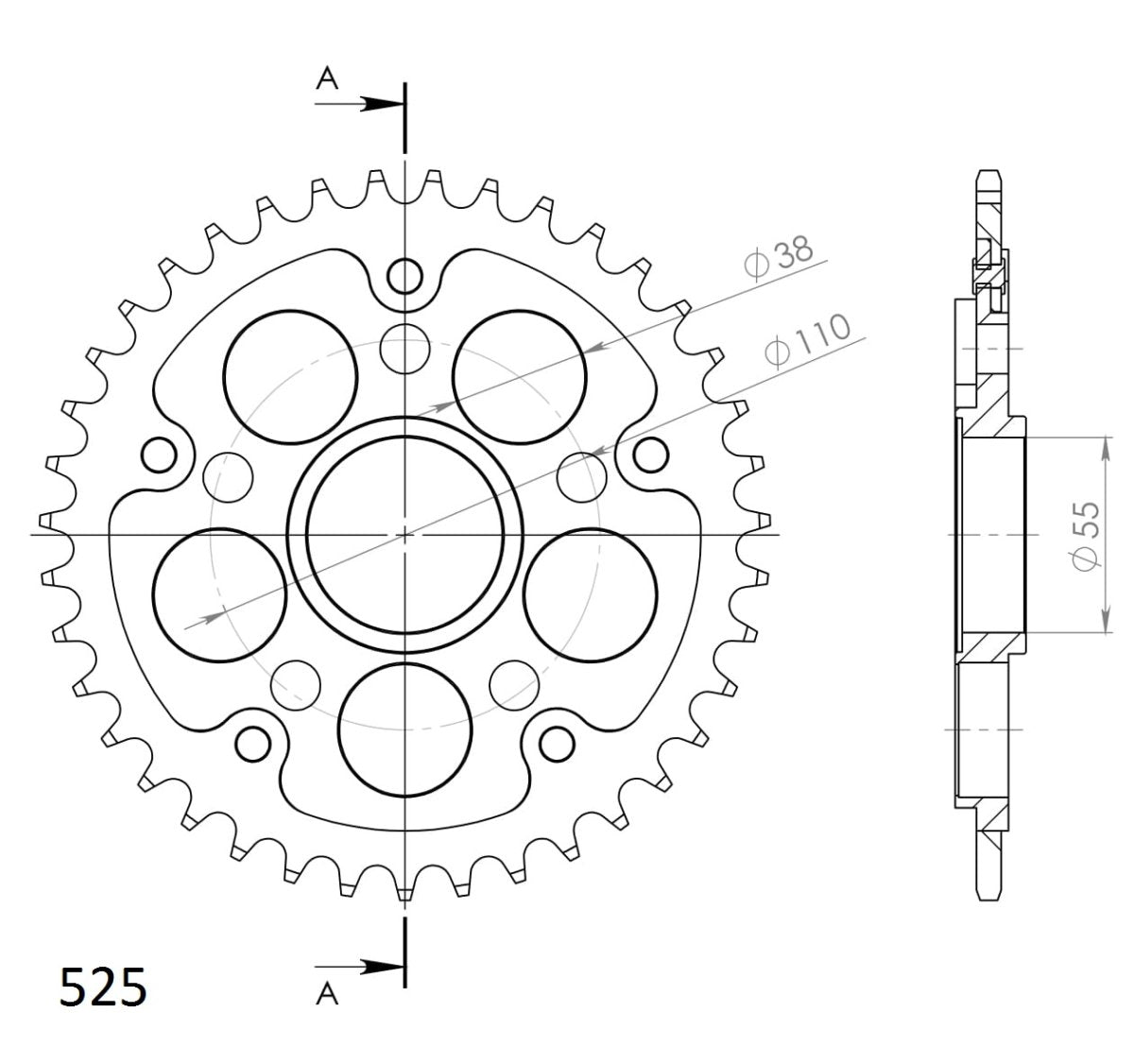 Supersprox Stealth takaratas Silver 733-525-RST-39-8