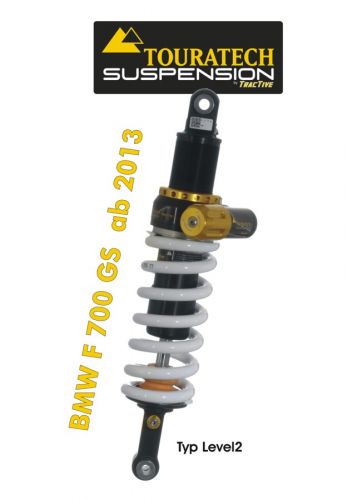 Touratech Suspension shock absorber for BMW F700GS from 2013 type Level2/Explore