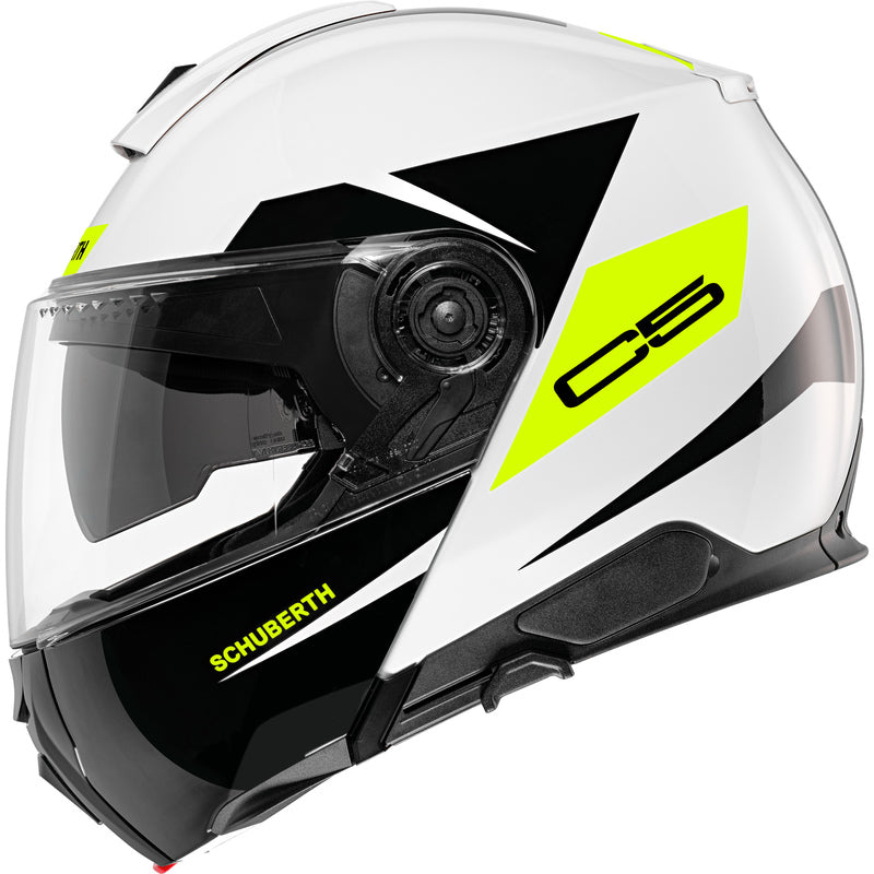 Schuberth C5 Eclipse, musta/valko/keltainen