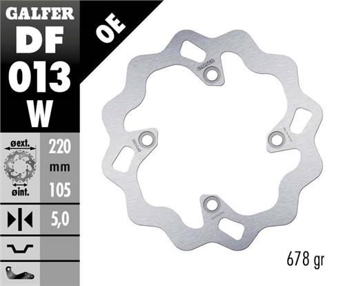 Galfer Wave Brake Disc, DF013W, Rear