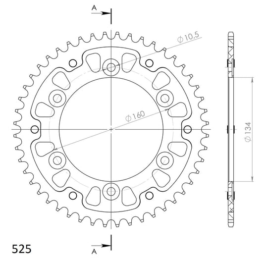 Supersprox Stealth takaratas Black 1307-RST-48-0