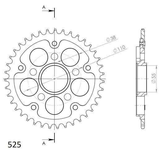 Supersprox Stealth takaratas Silver 736-525-RST-37-8