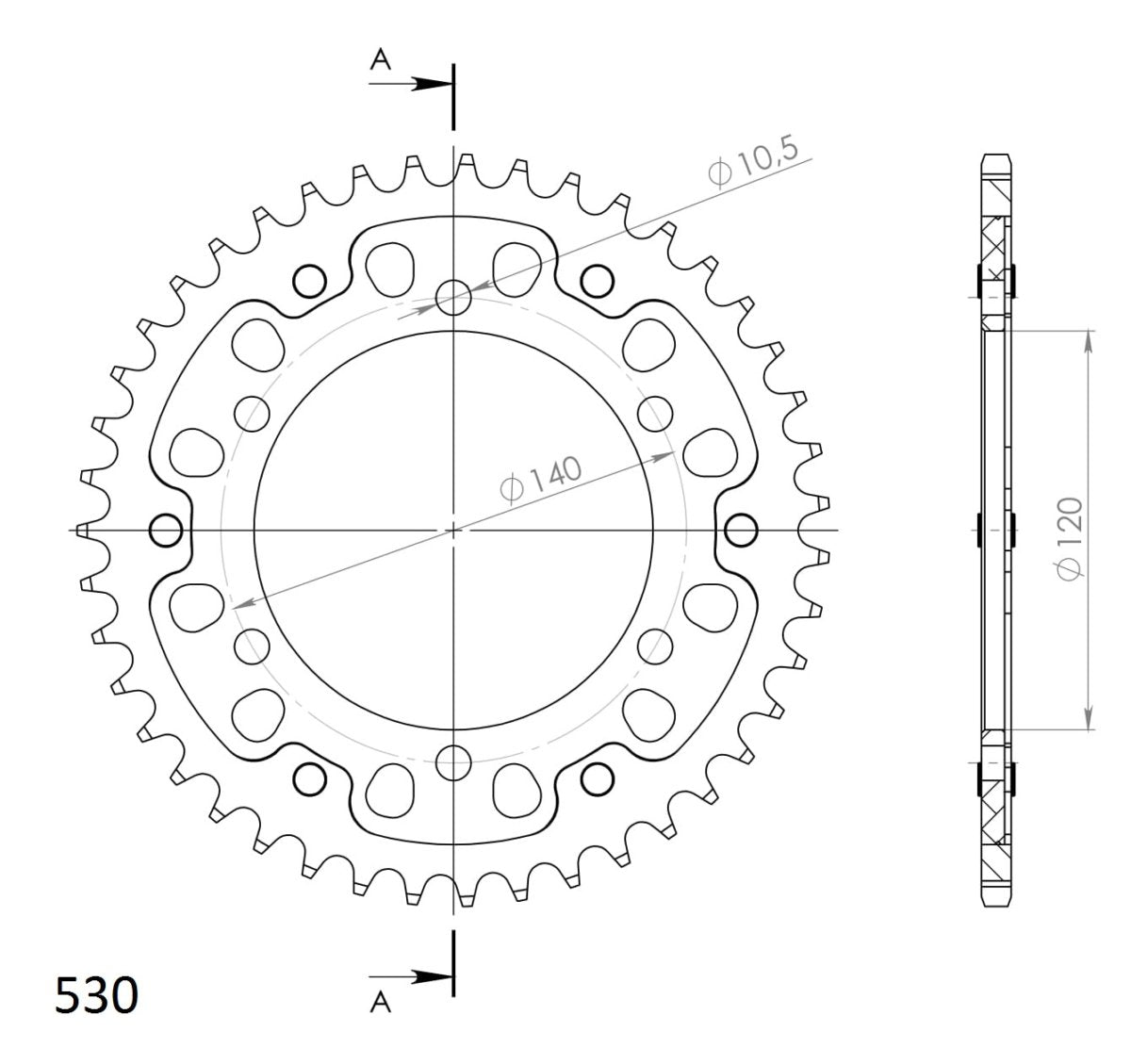 Supersprox Stealth takaratas Silver 499-RST-43-8