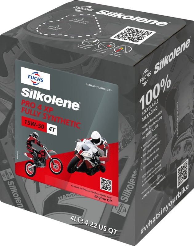 Silkolene Pro 4 15W-50 XP, 4L Lube Cube