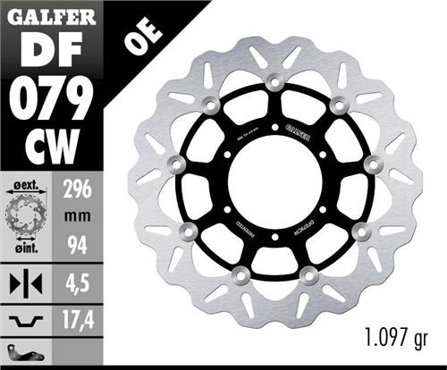 Galfer floating wave disc, HONDA CBF 600-1000 F, front