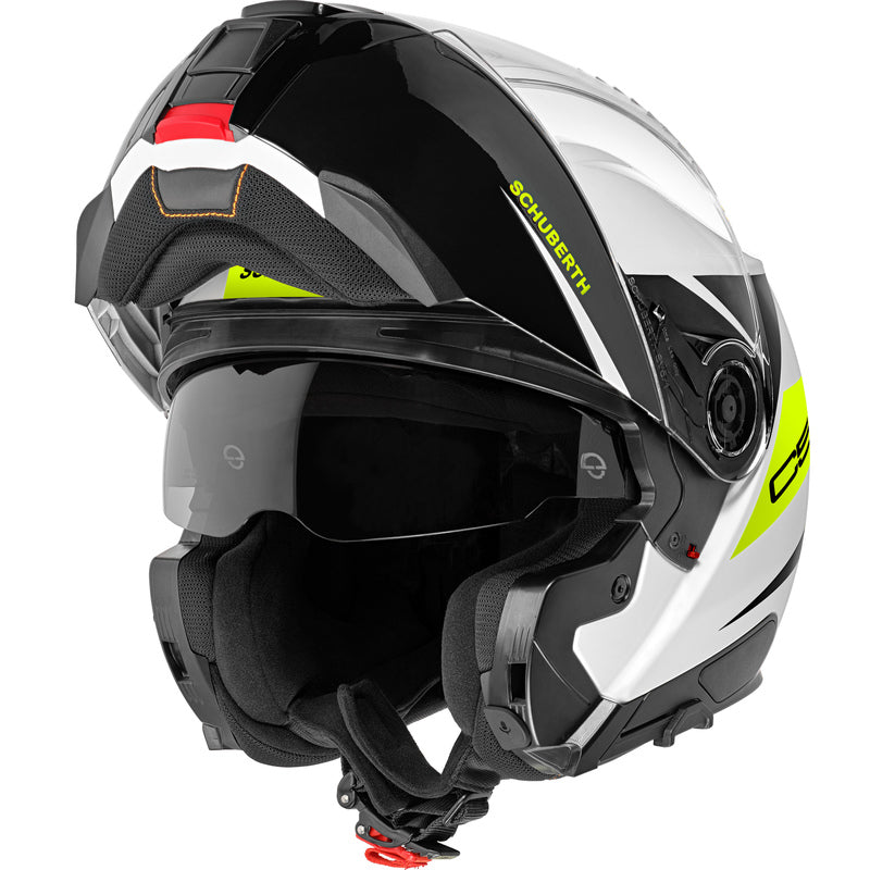 Schuberth C5 Eclipse, musta/valko/keltainen