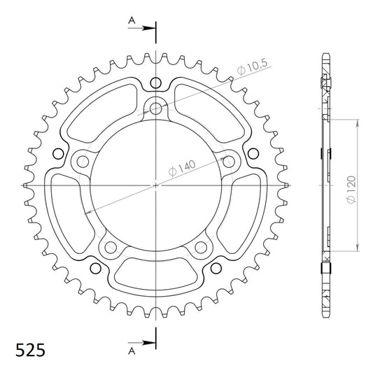 Supersprox Stealth takaratas Silver 1792-RST-45-8