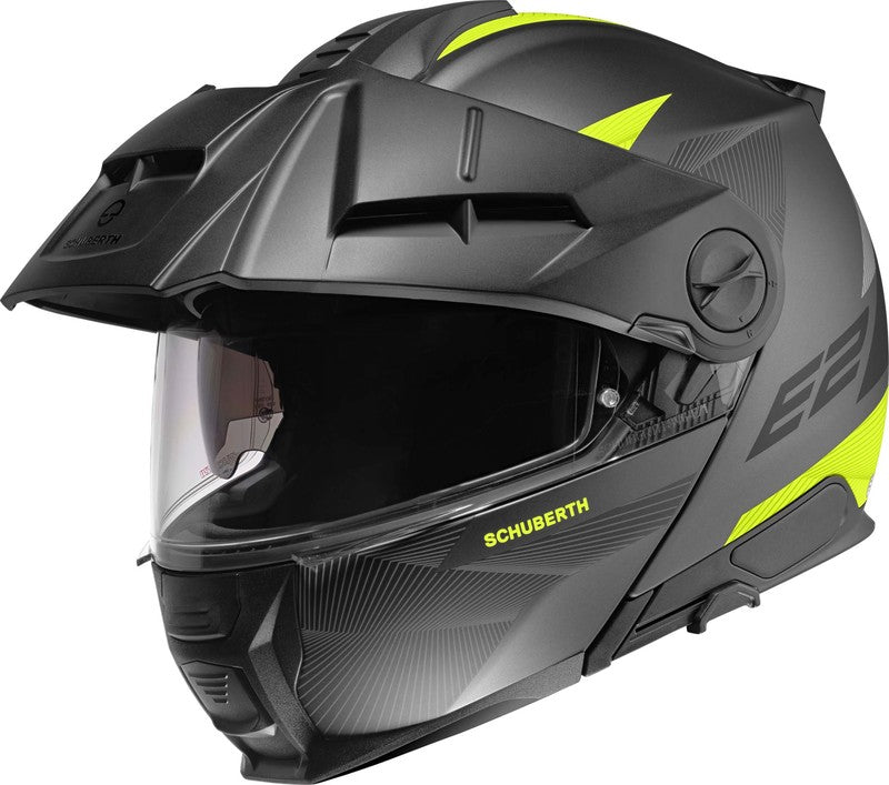 Schuberth E2 Defender, matta harmaa/keltainen