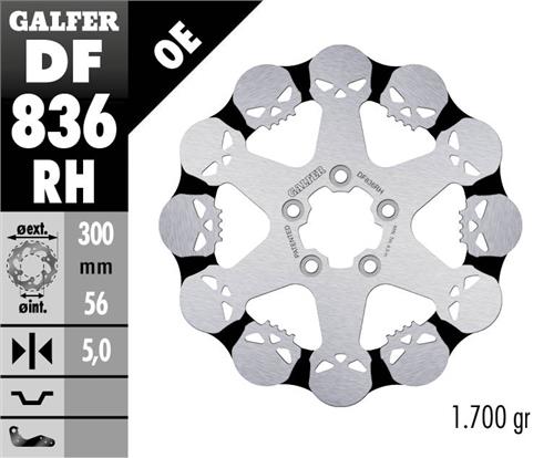 Galfer brakedisc DISC WAVE SKULL DESIGN FIXED 300x5mm