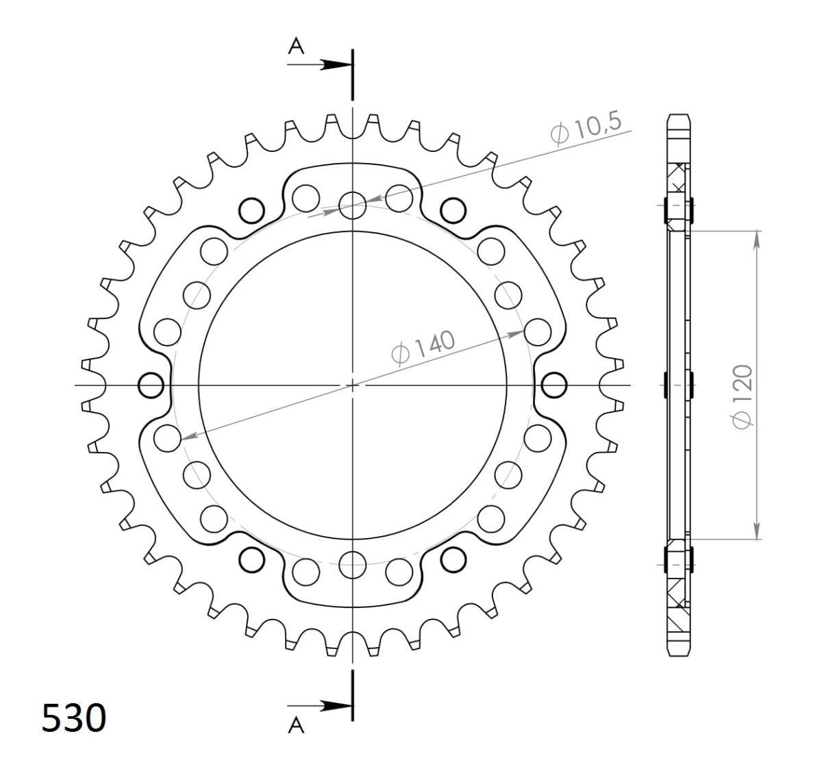 Supersprox Stealth takaratas Silver 499-RST-40-8