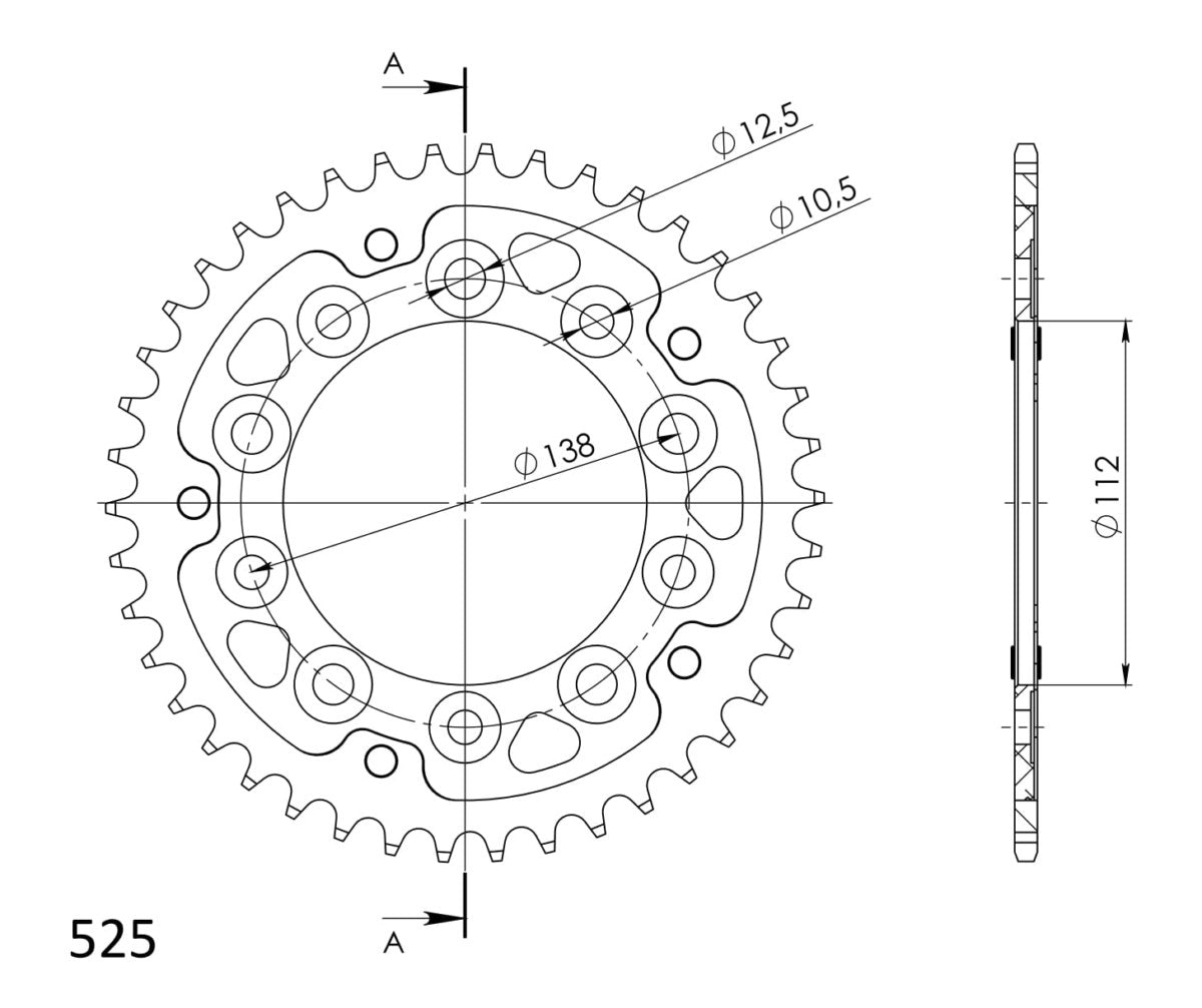 Supersprox Stealth takaratas Black 1304-RST-42-0