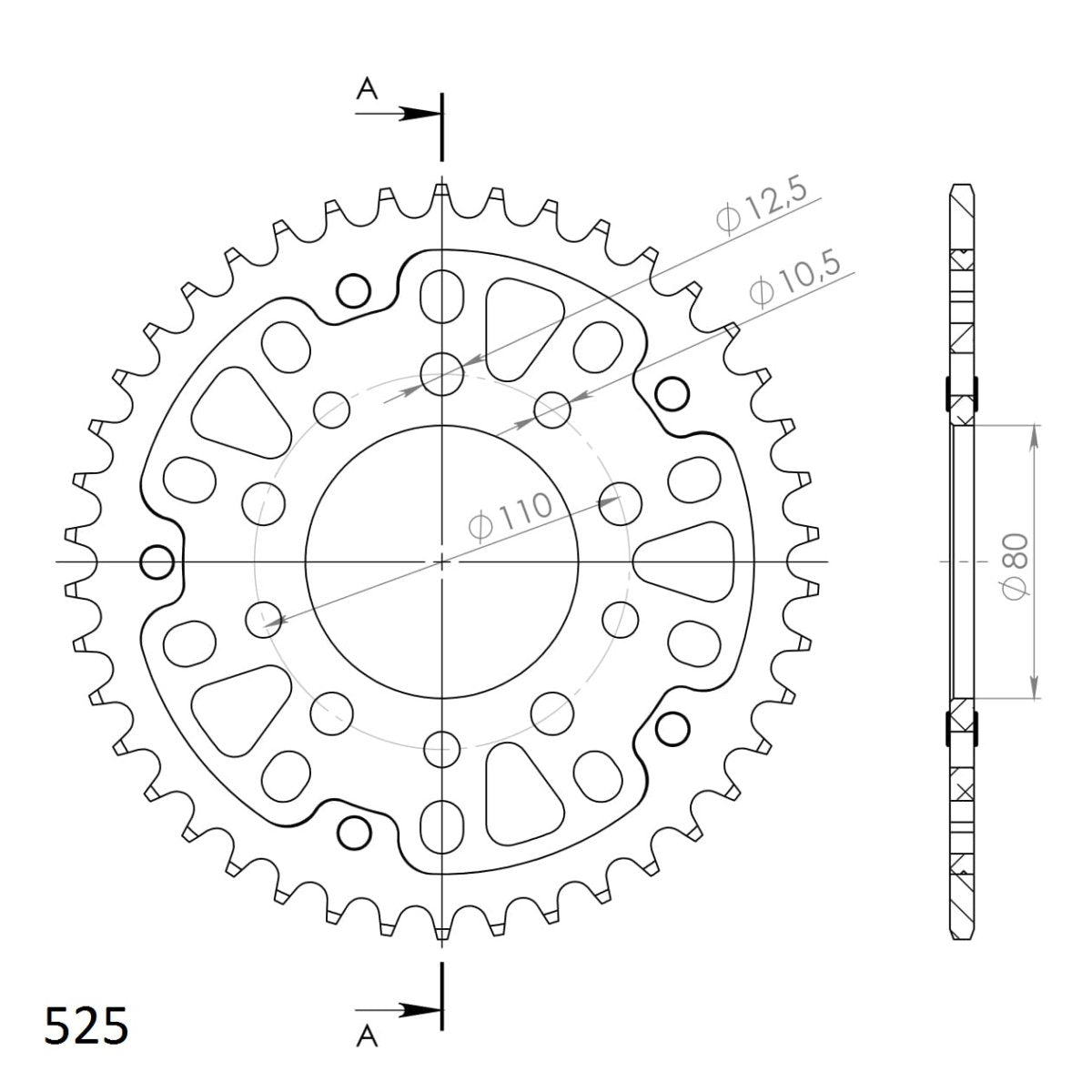 Supersprox Stealth takaratas Silver 1332-RST-42-8