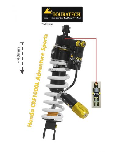 Touratech Suspension lowering shock (-40mm) for Honda CRF1000L Adventure Sports