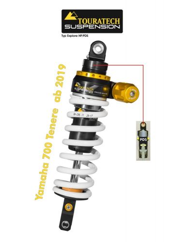 Touratech Suspension shock absorber for Yamaha 700 Tenere from 2019 Type Explore