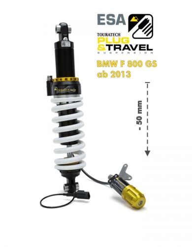 Touratech Suspension, lowering by -50mm for BMW F800GS from 2013 Type: Plug & Tr