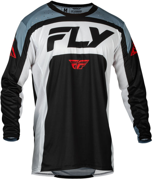 FLY Racing Lite Jersey, black/white/denim grey